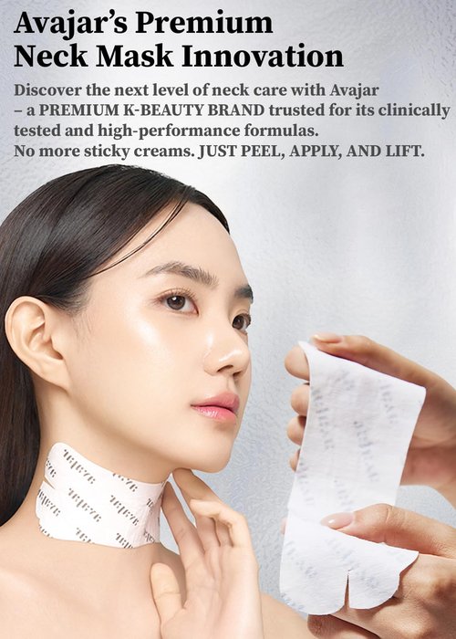 Avajar Collagen Neck Mask - PDRN Firming & Tightening Treatment with Niacinamide | 5-Pack