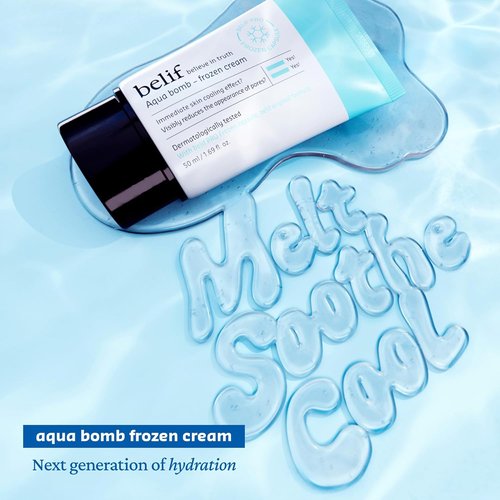 Belif Aqua Bomb Frozen Gel Cream - Cooling Hydration with Panthenol & Niacinamide - Lightweight Daily Moisturizer, 1.69 fl oz