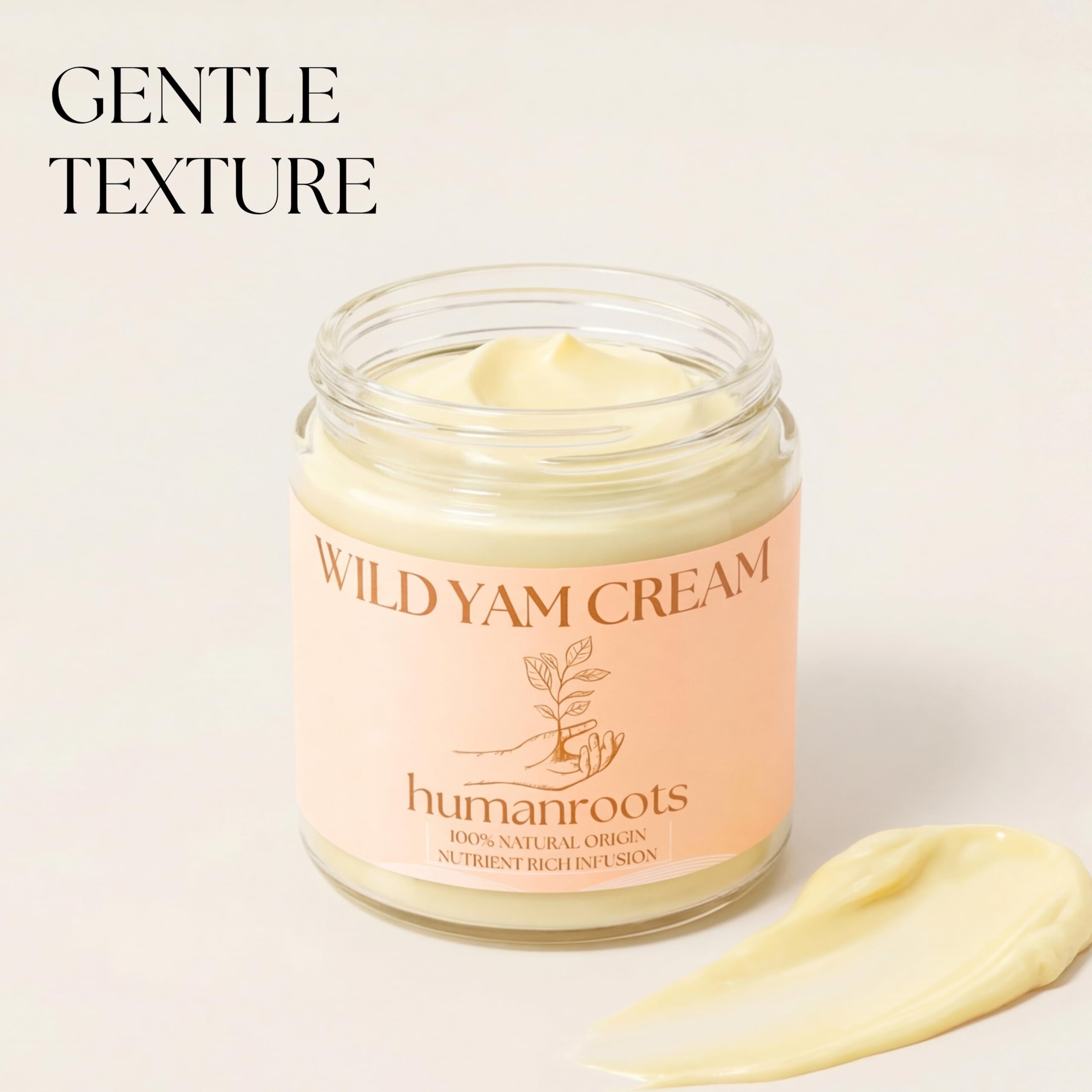 Wild Yam Cream - Menopause and PMS Support for Women, 4 oz (Unscented/Herb-Infused), Organic Wild Yam Cream for Balance - Made with Chaste Tree Berry and Red Clover