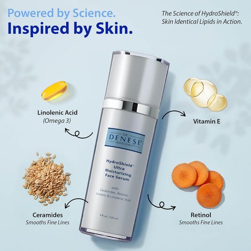 Dr. Denese SkinScience HydroShield Retinol Serum - Hydrating 4 oz Formula with Retinol & Ceramides | Dermatologist Tested & Cruelty-Free