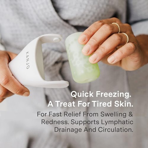 Kanjo Ice Roller - Face & Eye Puffiness Relief | Facial Massage Tool for Skincare & Migraine Relief