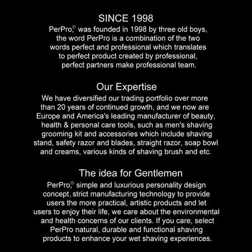PerPro Straight Razor stand With Perfect double layer stainless steel Shaving Soap Bowl and Shaving Brush Natural Solid Wood Handle