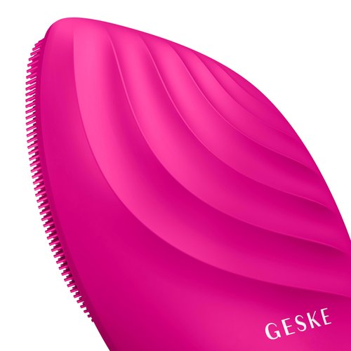 GESKE SmartAppGuided™ Sonic Facial Brush 5 in 1 | Vibrating Electric Facial Cleansing Brush | Soft Silicone Brush | Professional Facial Cleanser | Skin Cleanser & Exfoliator | Face Massager