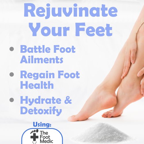 Tea Tree Oil Foot Soak with Epsom Salt: For Itchy Feet, Pedicure, Smelly Odor, Therapy, Softens Calluses, 16 oz