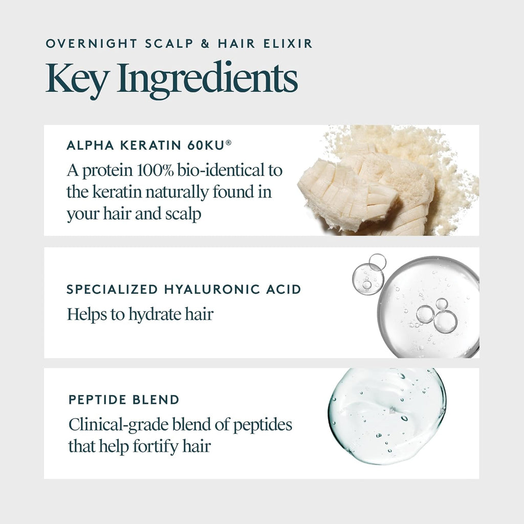 VIRTUE Correct Overnight Scalp & Hair Elixir - Drug-Free, Dermatologist Tested, 1.7 Fl Oz