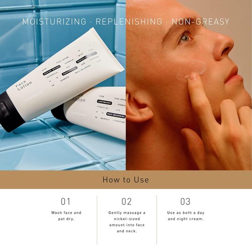 Hawthorne Men's Face Lotion - Medium Weight Moisturizer with Aloe & Tiger Grass | 4 FL OZ for Normal to Dry Skin