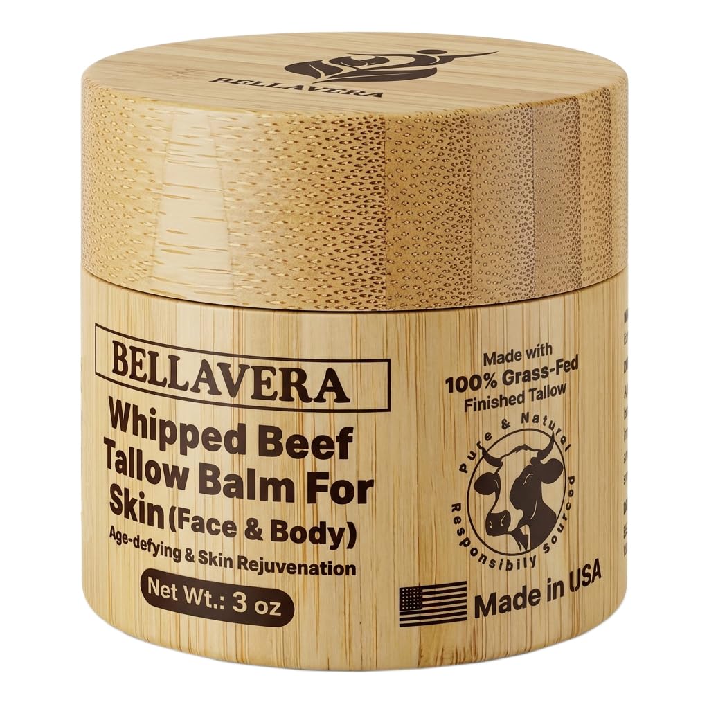 Whipped Tallow and Honey Balm for Face & Body – Manuka honey and Grass Fed Beef Tallow Face Moisturizer – Anti Wrinkle & Anti Aging Cream – Cebo de Res – Made in USA -With Frankincense -3 oz