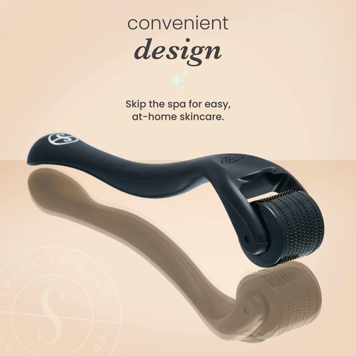 Sdara Skincare Roller for Face, Beard, Hair - Skincare for Men and Women (Shiny Black)