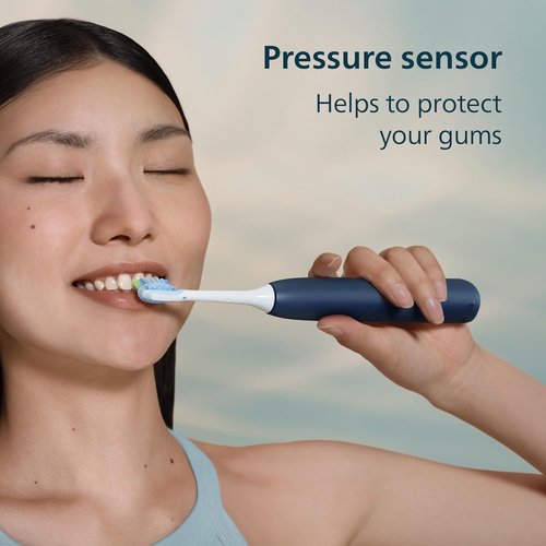 Philips Sonicare 5900 Series Electric Toothbrush - Advanced Sonic Technology, Pressure Sensor, 6 Settings | Navy Blue, Model HX7133/02