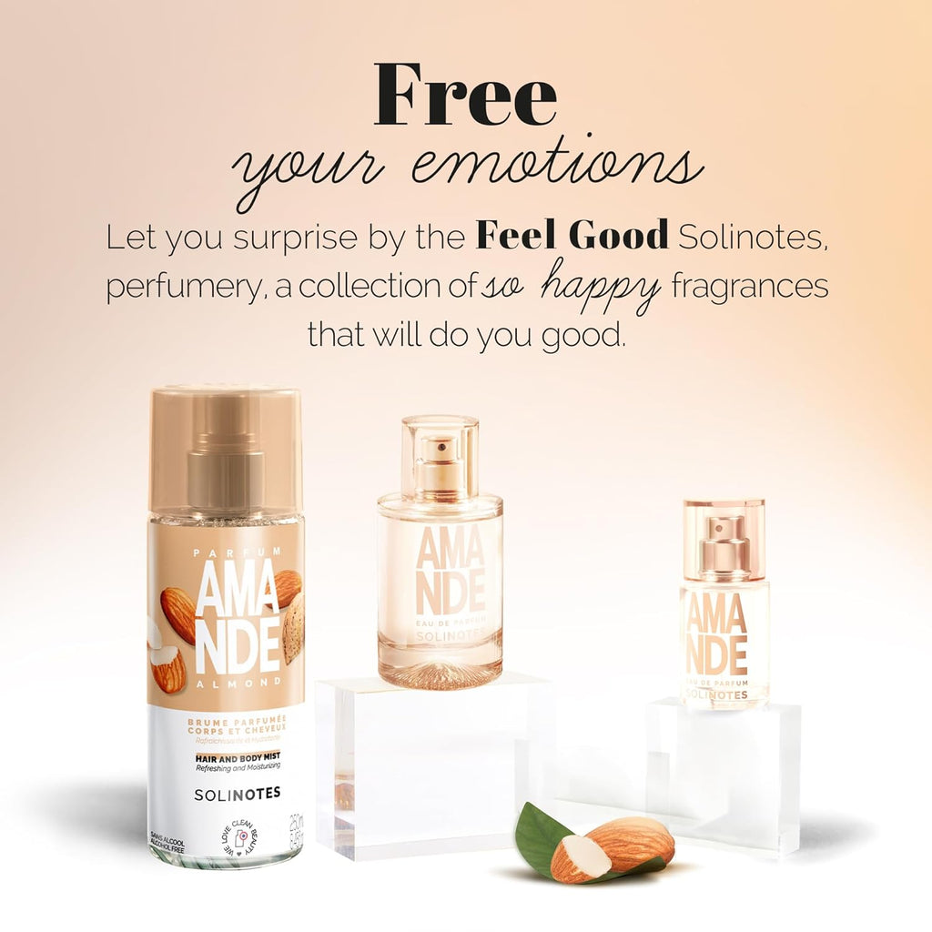 Solinotes Almond Perfume - Unisex Floral Eau De Parfum, 1.7 Fl Oz | Vegan & Cruelty-Free, Made in France