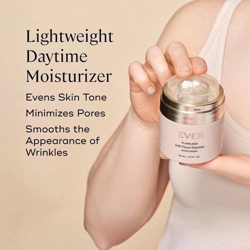 EVER Flawless Soft Focus Daytime Moisturizer - Complexion Enhancing Facial Lotion for Glowing Skin | 1.7 Fl Oz