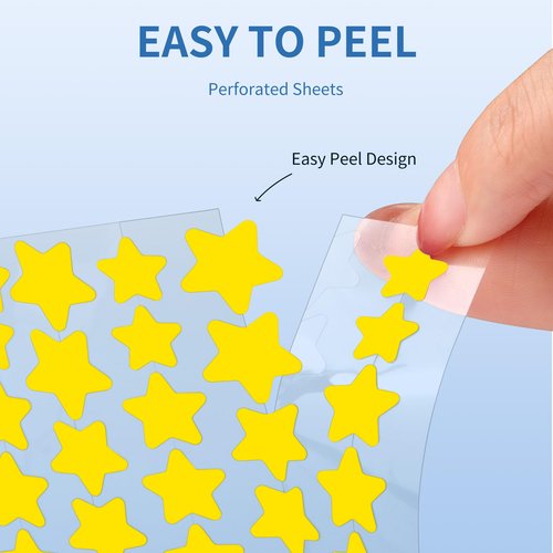 Daolyo Pimple Patches for Face, 3 Size 280 Counts Hydrocolloid Acne Patches, Cute Star Pimple Stickers with Salicylic Acid, Tea Tree Oil & Calendula Oil, for Covering Zits and Blemishes