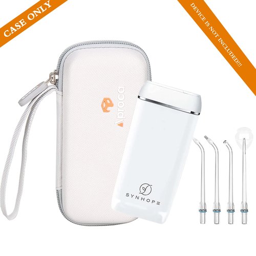 Aproca Case Compatible with SYNHOPE Water Flosser Oral Irrigator Water Teeth Cleaner Pick, Portable Storage Bag for Accessories -Grey (Case Only)