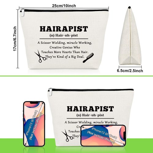 Hair Stylist Gift for Women Makeup Bag Hairdresser Gifts Cosmetology Graduation Presents for Hair Dresser Cosmetic Bags Appreciation Presents for Stylists Barber Hairstylist Retirement Birthday Pouch