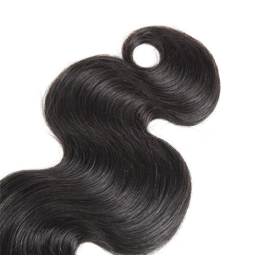 ISEE Hair 8A Unprocessed Brazilian Virgin Body Wave Human Hair One Bundles 100% Unprocessed Human Hair Extensions Natural Black (18'')