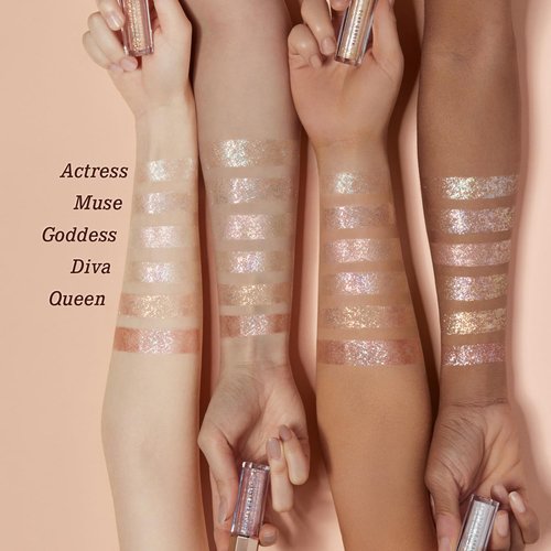 DEARDAHLIA Paradise Shine Eye Sequins (Enchanted) - Lightweight Liquid Glitter Eyeshadow, Minimal Fallout, High-Shine Pearl Finish, Lightweight, Blendable, Vegan Korean Eye Makeup. 0.14 oz