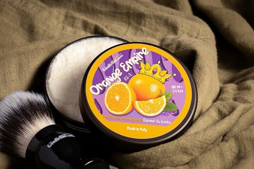 The Goodfellas' Smile, ORANGE EMPIRE (Orange & Citrus), Luxury Italian Shaving Soap, Formulated for Use with A Shaving Brush, Made in Italy