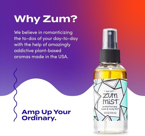 Indigo Wild Zum Mist Room & Body Spray - Natural Aromatherapy Essential Oil - Sea Salt Scent | 4 Fl Oz (2 Pack)