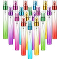 Skiennix Mini Travel Perfume Spray Bottles - 10ml Colorful Glass Atomizers | Refillable Fine Mist Sprayers - 6 Gradient Colors