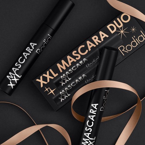 Rodial XXL Mascara Duo Kit - Holiday Gift Set With 2 Volumizing Black Mascaras, Long-Wear Conditioning Formula With Beeswax, Carnauba Wax & Collagen