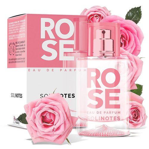 Solinotes Rose Perfume - Delicate Floral Eau De Parfum for Women, 1.7 Fl Oz | Vegan & Cruelty-Free