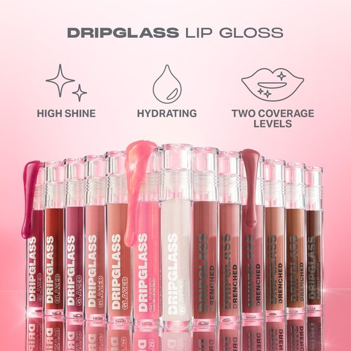 MORPHE Dripglass High Shine Lip Gloss - Glass-Like Shine & Non-Sticky Finish - Infused With Squalane & Vitamin E - Unbreakable Brick (0.13 Fl Oz)