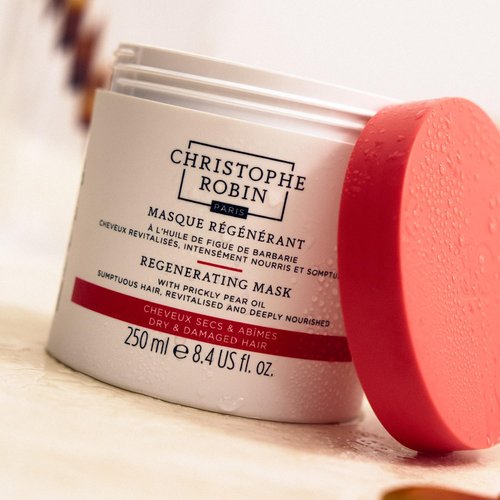 Christophe Robin Regenerating Hair Mask - Prickly Pear Seed Oil for Dry & Damaged Hair | 8.4 fl. oz