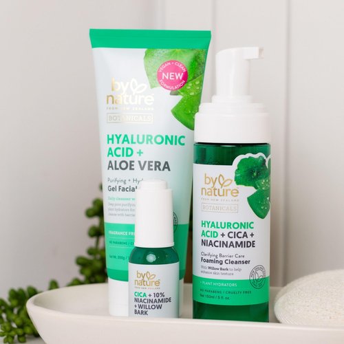 By Nature Calming Face Serum - Cica+10% Niacinamide+Willow Bark - Purifying Facial Serum with Cica Plant Extract & Texture Enhancing Niacinamide - Skincare from New Zealand - 1 fl. Oz