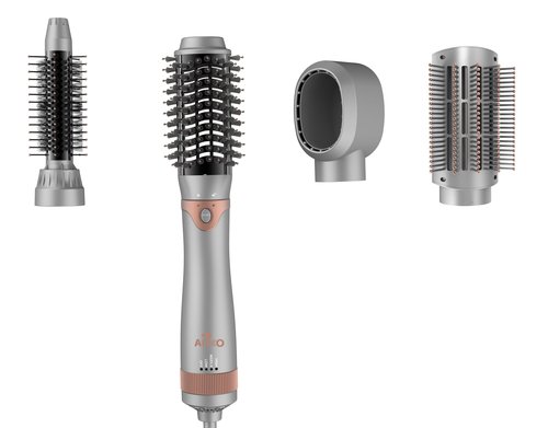 AIKO PRO 4 in 1 Blow Dryer Brush & Volumizer, Negative Ion Detachable Hair Dryer & Blow Dryer Brush for Curling, Straightening & Styling with a Heat-Resistant Glove