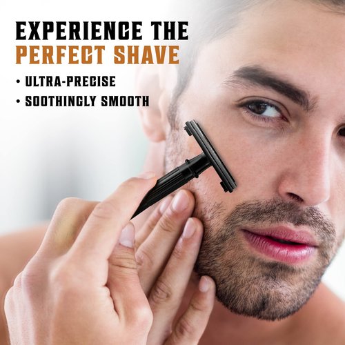 SHAVING REVOLUTION Double Edge Razor Blades - Men's Safety for Shaving Platinum Japanese Stainless Steel a Smooth, Precise and Clean Shave - 50 Count