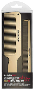 BaBylissPRO GoldFX Metal Comb - Premium Barber Tool for Precision Styling