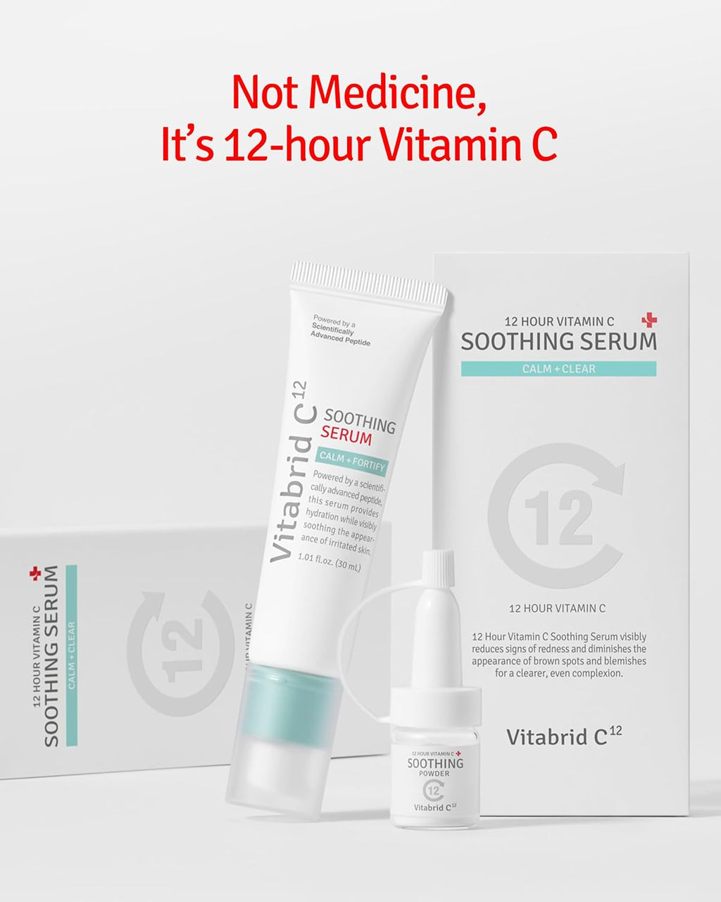 VITABRID C12 Vitamin C Soothing Serum for Acne & Blemish-Prone Skin - Reduces Redness & Pores | 1.01 fl. oz.