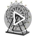 Retro Ferris Wheel Desk Decor - Iron Craft Table Ornament for Home & Office