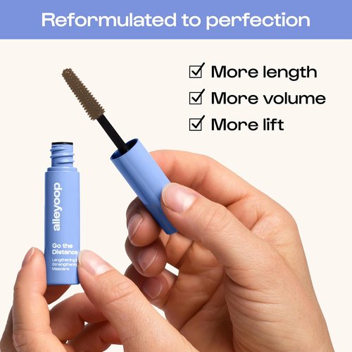 Alleyoop Tubing Mascara Brown - Long-Lasting, Smudge-Proof Formula with Biotin & Peptides | 4 mL Mini Size