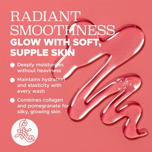 Luseta Pomegranate & Collagen Body Wash Rejuvenating Shower Gel Body Cleanser for All Skin Types Moisturizing and Hydrating Dry Skin 33.8oz