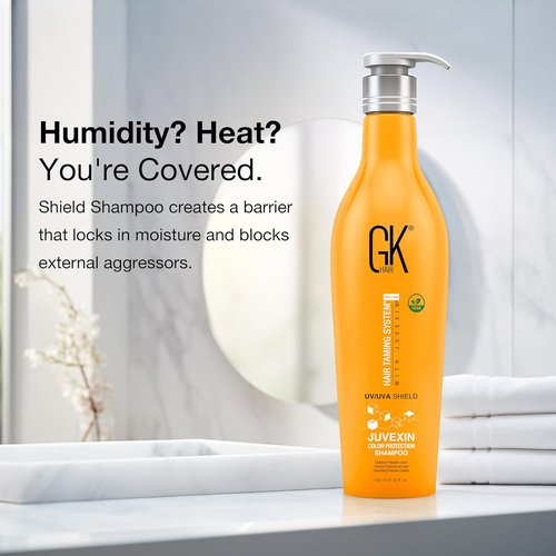 GK HAIR Shield Shampoo - Color Safe Formula with UV Protection, Aloe Vera & Argan Oil | 22 Fl Oz