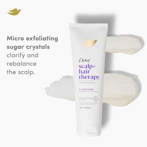 Dove Density Boost Foaming Scrub - Gentle Scalp Exfoliation with Vitamin B3 & Zinc, 9 oz