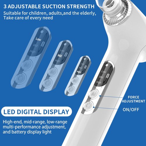 Sinkawa Upgraded Electronic Tonsil Stone Remover，10 in 1 Tonsil Stone Removal Kit，Tonsil Stone Vacuum with Built-in Blue Light，Easy to Use, Fight Bad Breath, Instant Suction