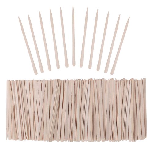 Senkary 600 Pieces Small Waxing Sticks Brow Wax Sticks Wooden Wax Applicator Sticks for Hair Eyebrow Nose Removal