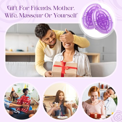 Acellegic 2 Pcs Meridian Massage Brush Magnetic Full Body Meridian Brush Beauty Salon Massage Tools for Full Body SPA Massager Relaxation (Purple)