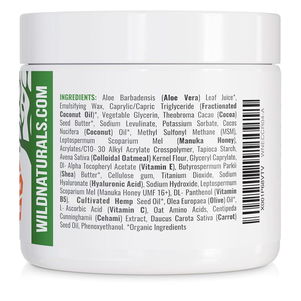 Wild Naturals Eczema & Psoriasis Cream - Soothing Relief for Dry, Itchy Skin | Moisturizing with Manuka Honey