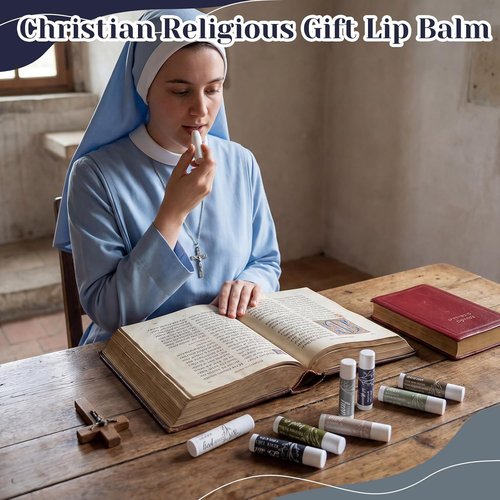 Skiennix 50 Pcs Christian Lip Balm Set - Perfect Religious Gifts for Easter, Mother's Day & More