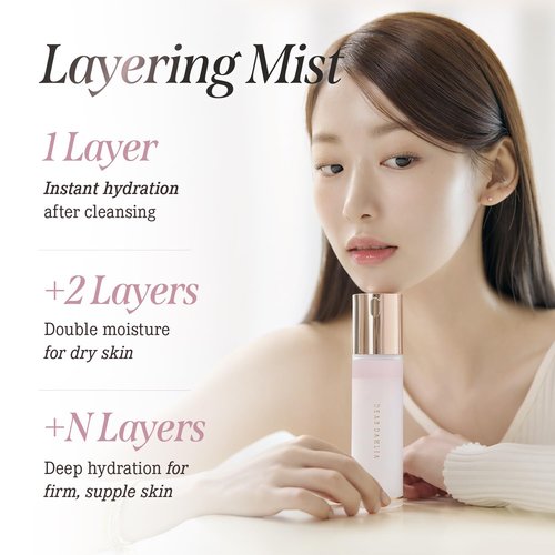 DEARDAHLIA Endless Skin Cream Mist 100ml - Vegan Dual-Layer Hydrating Face Mist, Deep Moisture & Glow Boost. Before & After Makeup Facial Spray. K-Beauty Korean Skincare