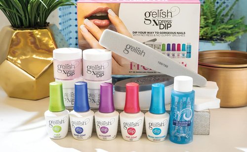 Gelish Xpress Dip N Brush French Kit - Chip-Proof Nail Dip Powder for 21+ Days of Wear | Easy Application