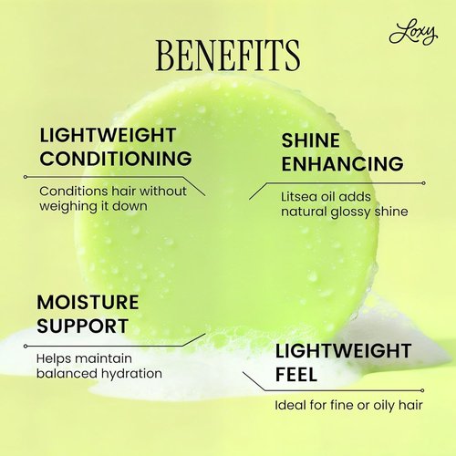 Loxy Boost Volumizing Conditioner Bar - Sea Salt & Lime Oil for Fine/Oily Hair | Vegan & Zero Waste | Made in USA