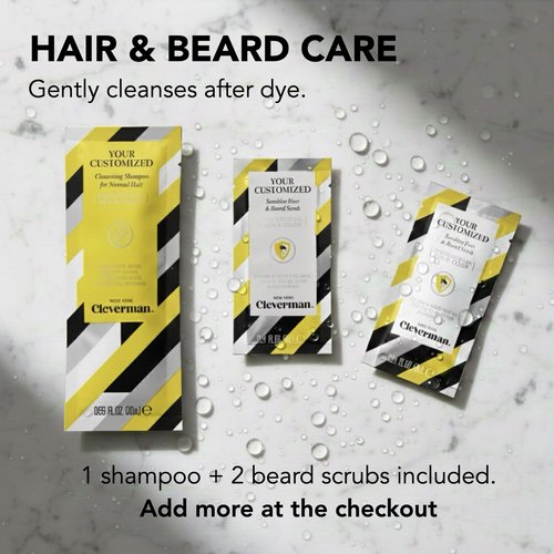 2X Reusable Hair & Beard Dye for Men – Medium Blond | Up to 10 Uses, 7 Minutes | Natural Gray Coverage, No-Drip Cream with SkinArmour® – Cleverman