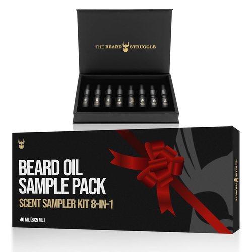 The Beard Struggle Beard Oil Sampler Kit - 8 Premium Viking Scents for Ultimate Beard Care