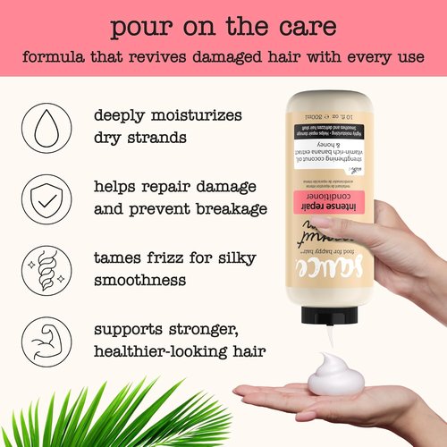 **Sauce Beauty Coconut Cream Conditioner - Intense Repair for Dry, Damaged, Curly Hair | 10 Fl Oz, Paraben & Sulfate-Free**