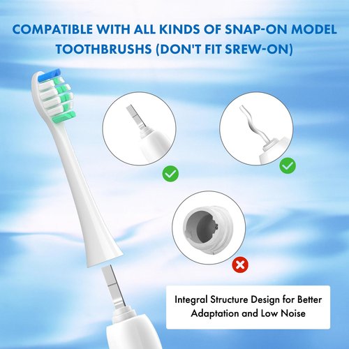 Replacement Toothbrush Heads Compatible with Philips Sonicare：10 Pack Soft Replacement Electric Brush Head for 4100 5100 6100 HX9023/65 W Optimal Plaque Control Snap-on System