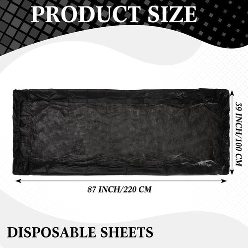 Mixweer 30 Pcs 39" x 87" Disposable Massage Table Sheets Fitted Non Woven Spa Bed Cover Bed Sheets Breathable Not Oil Proof Massage Table Protective Cover for Beauty Salon Facial Body(Black)